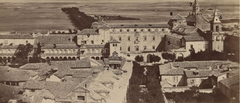 Detalle de la Vista del Palacio Arzobispal (ca 1860) BNE