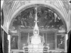 Coronación de la Virgen y Anunciación, Angelo Nardi (1619-1620) Fotografía del Archivo Moreno (1619-1620)