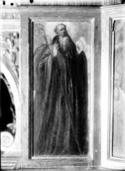 San Benito, Angelo Nardi (ca 1620) Fotografía del Archivo Moreno, IPCE. El fundador de la Orden Benedictina aparece orando y con báculo abacial