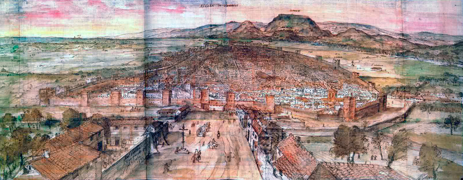 Alcalá por Anton Von Wyngaerde (1565)